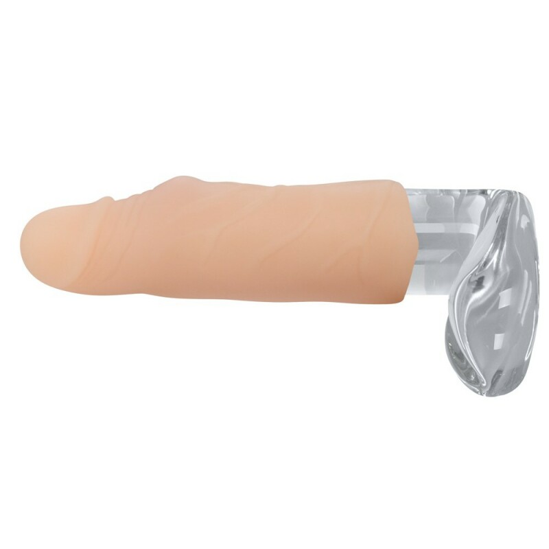 Насадка на пеніс Nature Skin подовжуюча, бежева, 15.5 х 4 см - Зображення 3