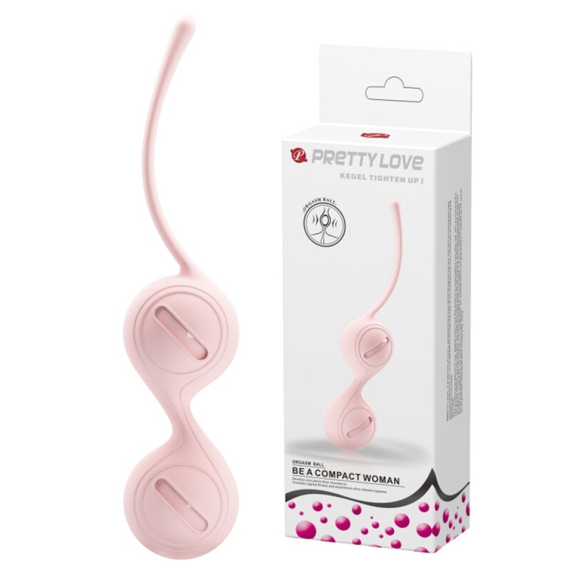Вагінальні кульки Pretty Love Kegel Tighten рожеві, 16.3 х 3.3 см