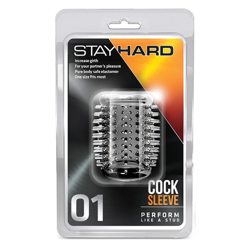 Насадка на пеніс Blush Stay Hard відкрита з шипами, прозора, 5 х 2.5 см - Зображення 1