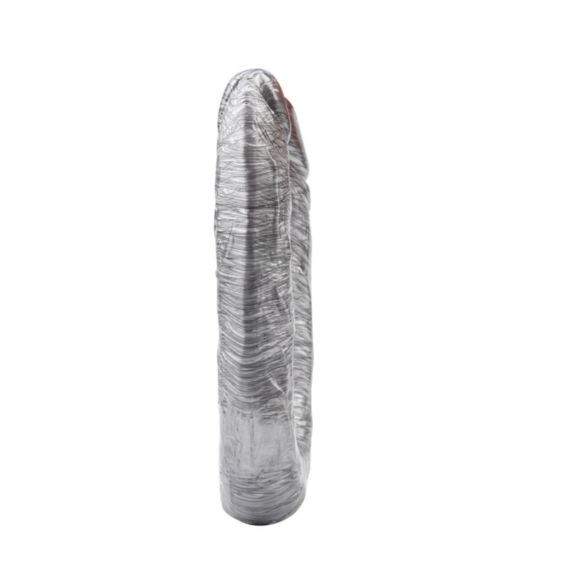 Фалоімітатор двосторонній Chisa Dixie Normous, сріблястий, 34 см х 2.5 см х 3.4 см - Зображення 3