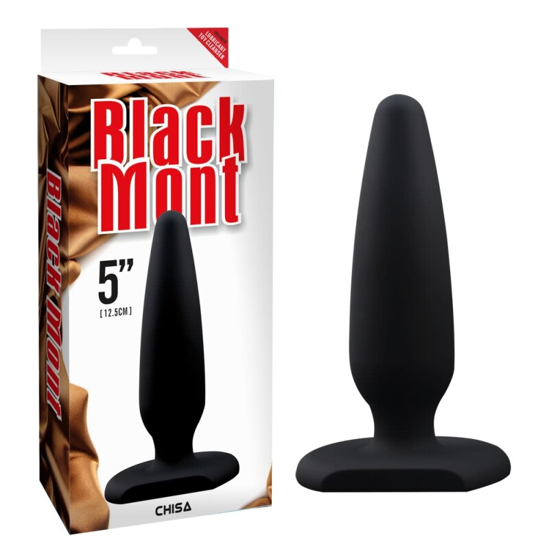Анальна пробка Chisa Black Mont XL, чорна, 13.5 х 3.8 см