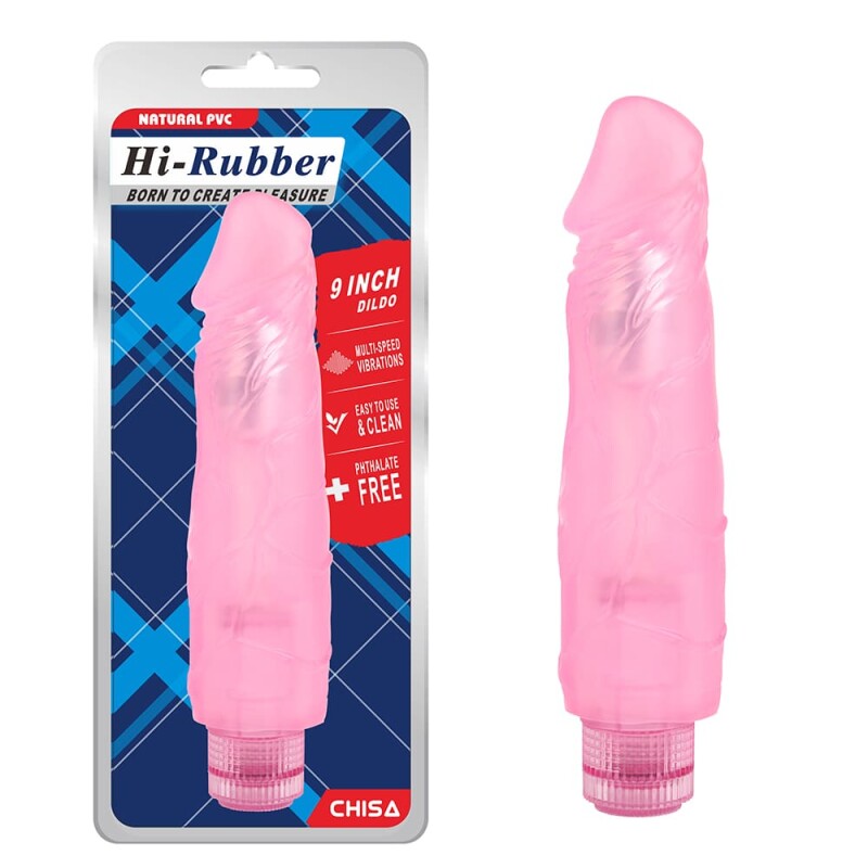 Вібратор реалістичний Chisa Hi-Rubber, рожевий, 23.5 х 5 см