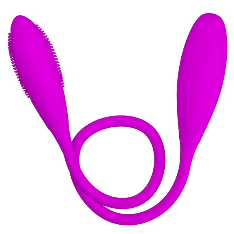Подвійне віброяйце Pretty Love Snaky Vibe гнучке, фіолетове, 60 х 3.2 см - Изображение 1