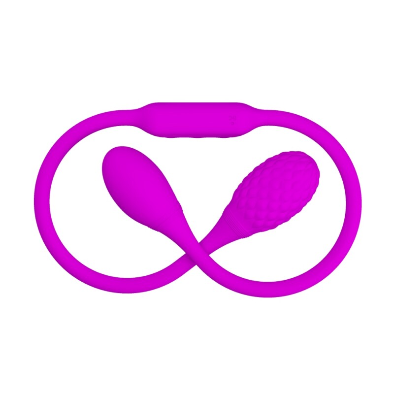 Подвійне віброяйце Pretty Love Dream Lover's Whip гнучке, фіолетове, 65.5 х 3.2 см - Изображение 3