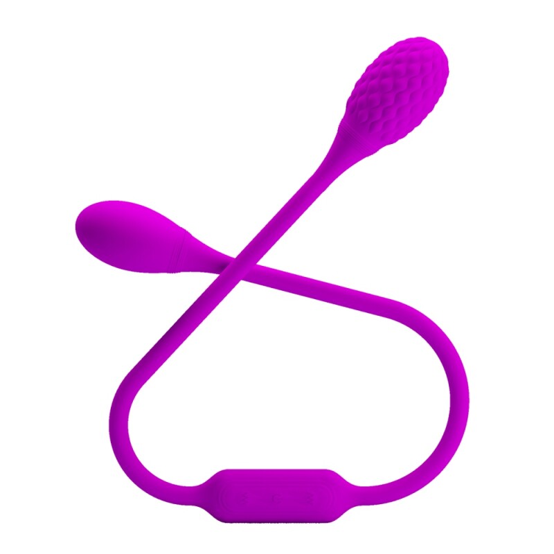 Подвійне віброяйце Pretty Love Dream Lover's Whip гнучке, фіолетове, 65.5 х 3.2 см - Изображение 5