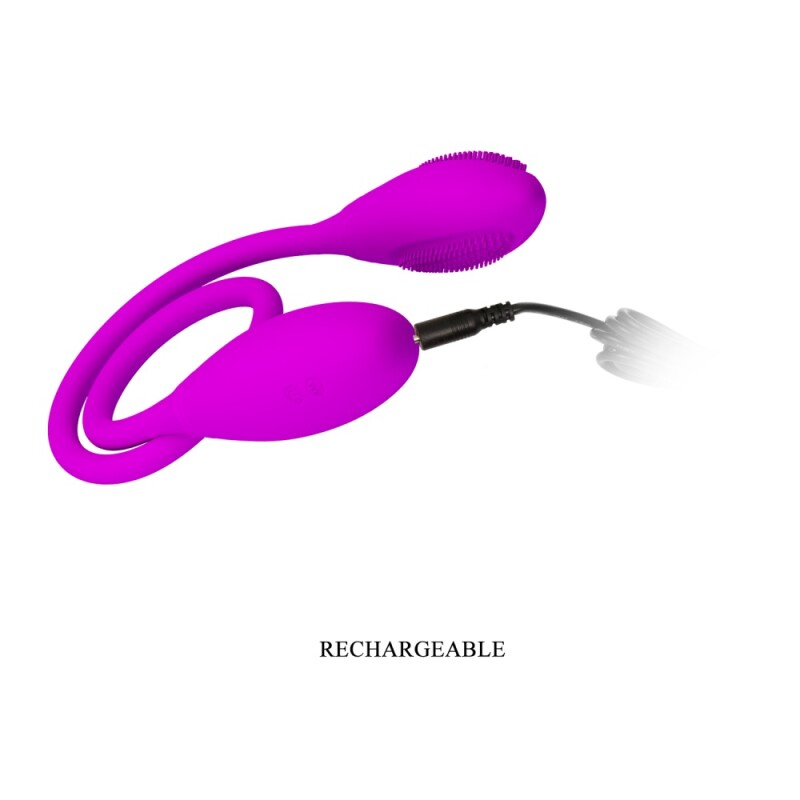 Подвійне віброяйце Pretty Love Snaky Vibe гнучке, фіолетове, 60 х 3.2 см - Изображение 8