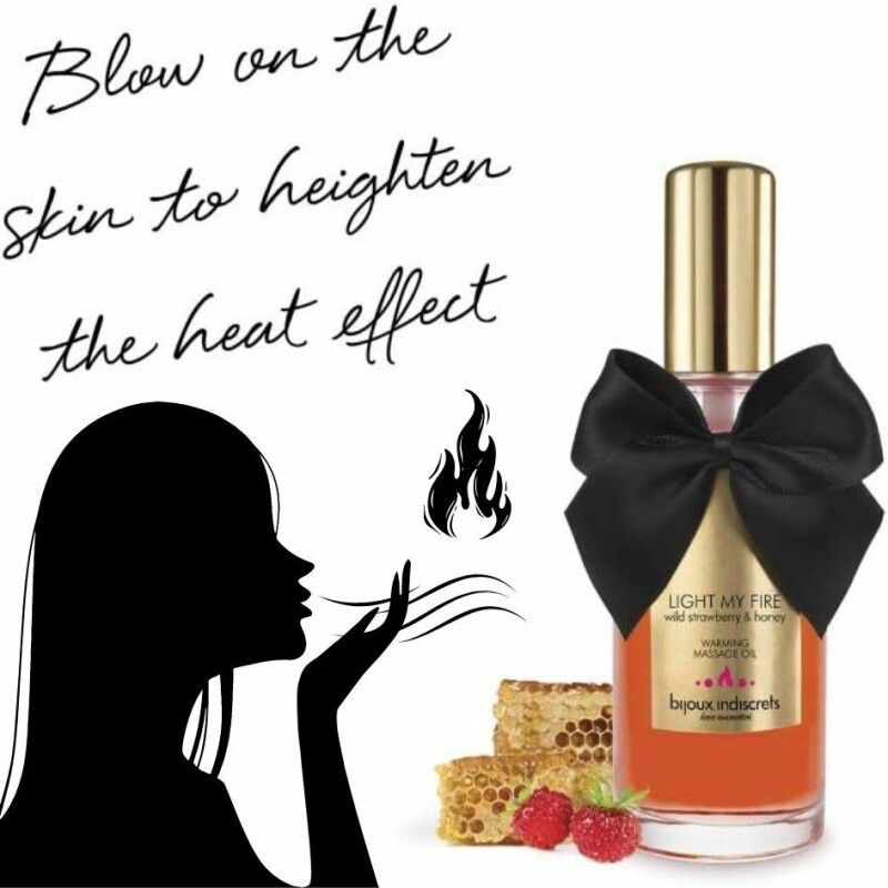Зігріваючий масажний гель для поцілунків Light My Fire від Bijoux Indiscrets, з ароматом і смаком суниці та меду, на водній основі, 100 мл - Зображення 7