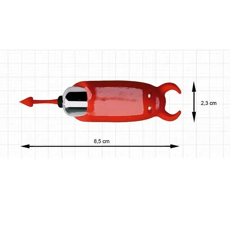 Мінівібратор Adrien Lastic Devol червоний, 8.5 х 2.3 см - Изображение 5