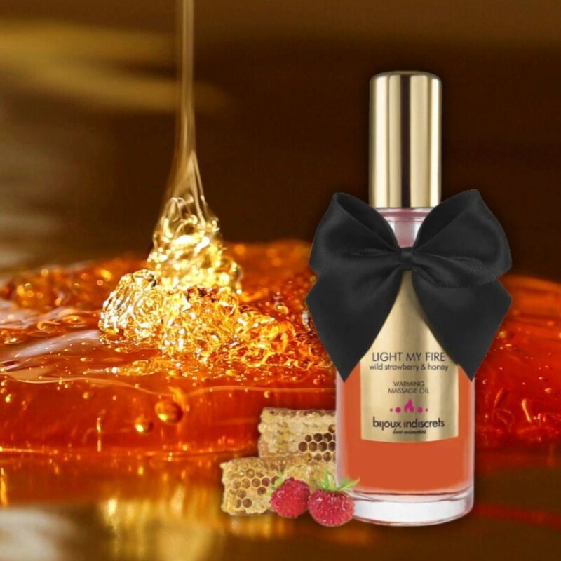 Зігріваючий масажний гель для поцілунків Light My Fire від Bijoux Indiscrets, з ароматом і смаком суниці та меду, на водній основі, 100 мл - Зображення 3