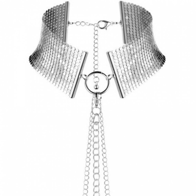 Кольє-нашийник з ланцюжком Bijoux Indiscrets, срібне, 59 см - Зображення 2