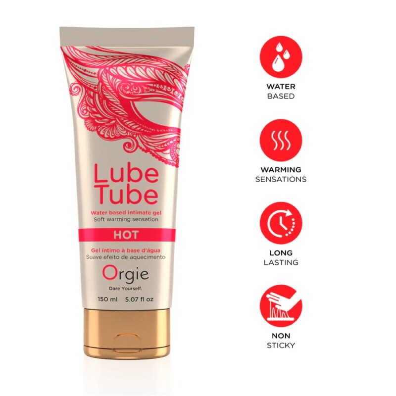 Лубрикант зігріваючий Orgie Lube Tube HOT на водній основі, 150 мл