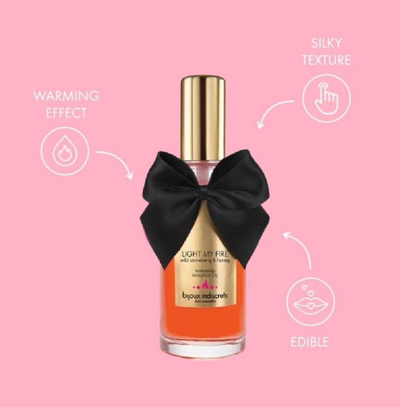 Зігріваючий масажний гель для поцілунків Light My Fire від Bijoux Indiscrets, з ароматом і смаком суниці та меду, на водній основі, 100 мл - Зображення 5