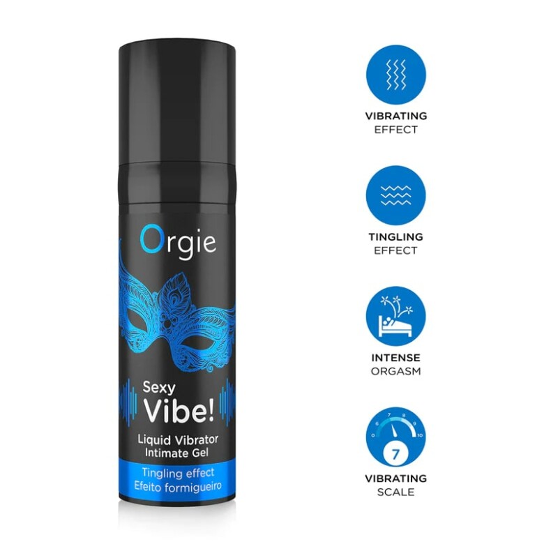 Рідкий вібратор для інтимних зон Orgie Sexy Vibe! Liquid Vibrator, 15 мл - Изображение 3