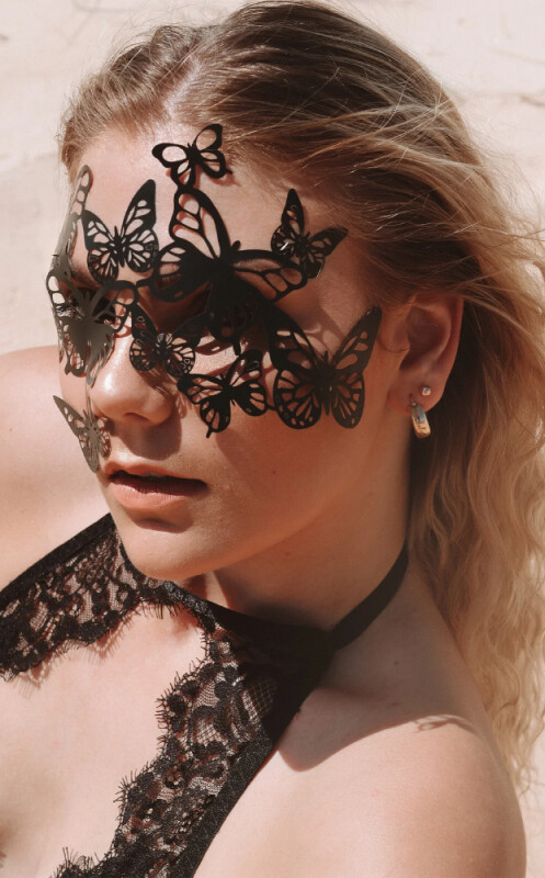 Самоклеюча вінілова маска Sybille Bijoux Indiscrets, чорна, One Size - Изображение 8