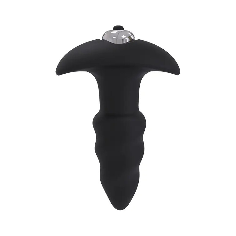Анальний вібратор Dream Toys Cheeky Love зі стоппером, чорний, 9 х 3 см
