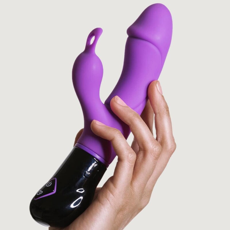 Вібратор-кролик Adrien Lastic Ares фіолетовий, 19.8 х 3.6 см - Зображення 4