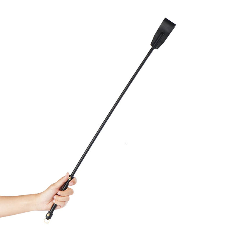 Стек італійська шкіра UPKO Riding Crop з позолотою, чорний - Зображення 3