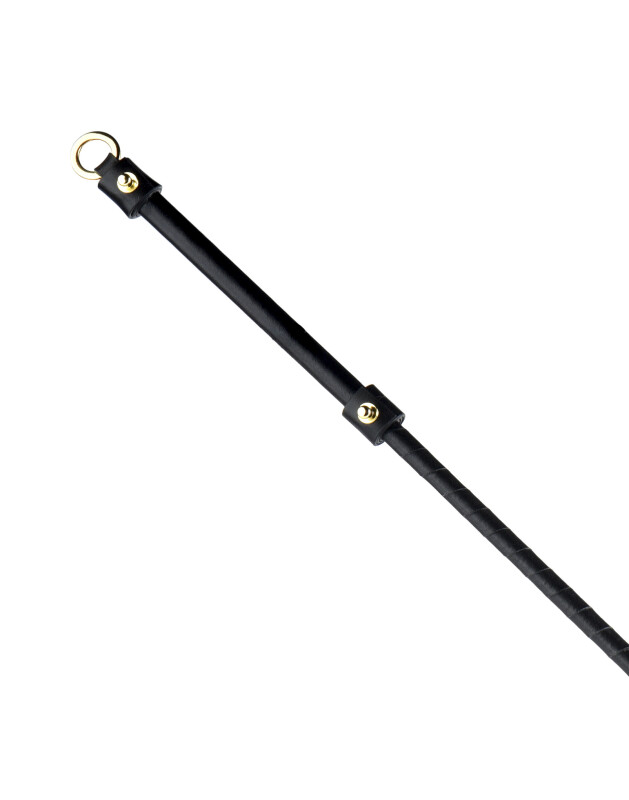 Стек італійська шкіра UPKO Riding Crop з позолотою, чорний - Зображення 4