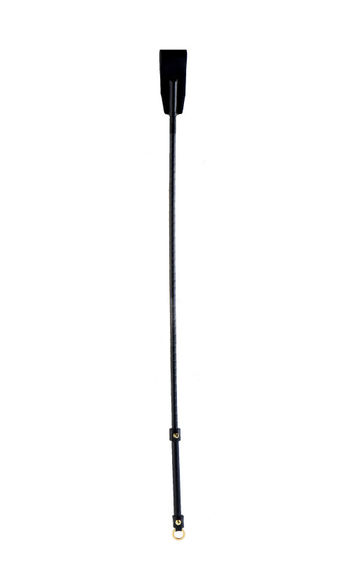 Стек італійська шкіра UPKO Riding Crop з позолотою, чорний