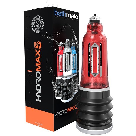 Гидропомпа BATHMATE HYDROMAX 5 для увеличения члена, красная