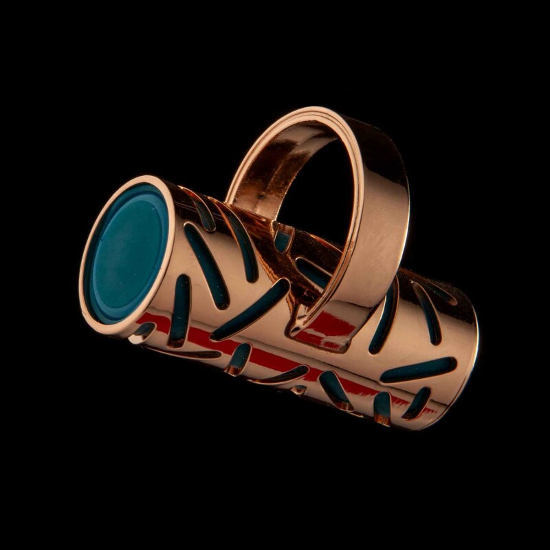 Вібратор на палець в золоті ML Creation (My Love) Gold Finger Green - Изображение 5