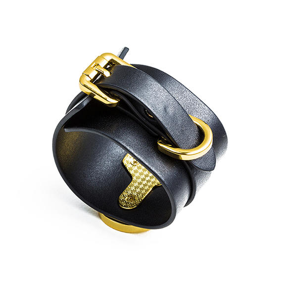 Наручники UPKO Handcuffs італійська шкіра, чорні - Зображення 7