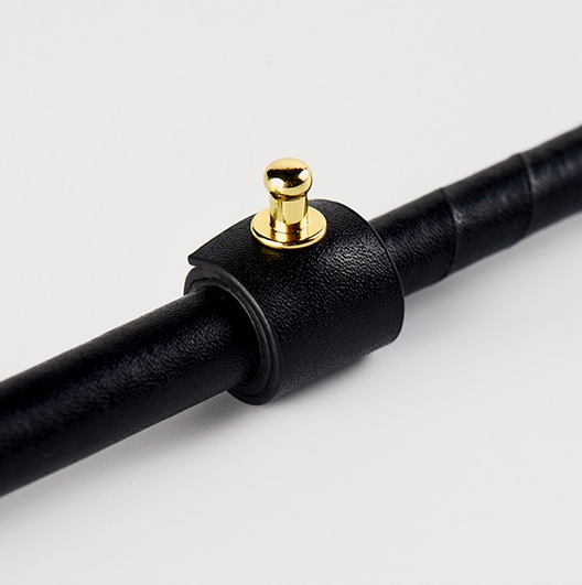 Стек італійська шкіра UPKO Riding Crop з позолотою, чорний - Зображення 8