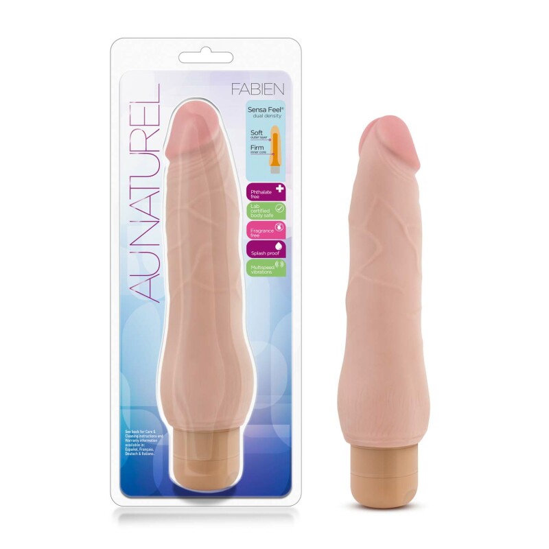 Вібратор мультишвидкісний Blush Au Naturel Fabien кібершкіра, бежевий, 22.8 х 4.4 см - Зображення 6