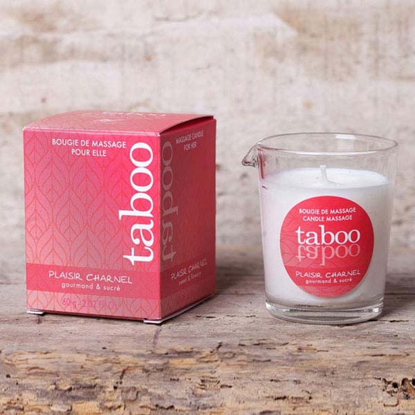 Масажна свічка RUF, 60 г, Taboo Candle Sensual Cocoa з ароматом квітки какао - Зображення 4