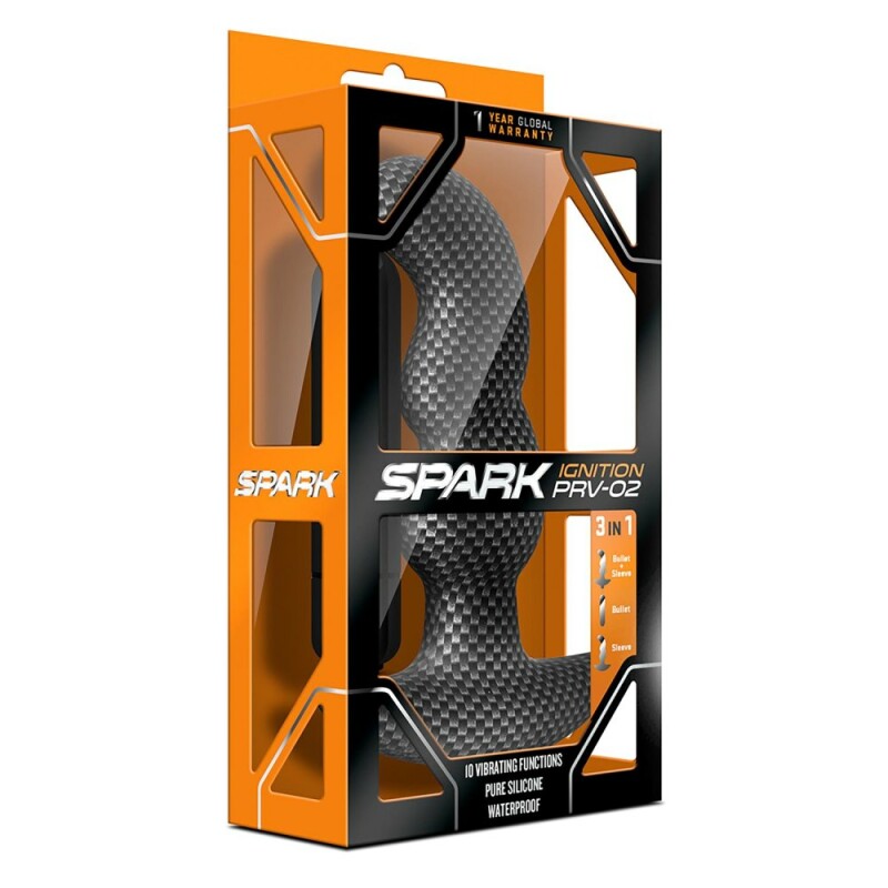 Вібромасажер простати Blush Spark рельєфний, чорний, 15.2 х 3.3 см - Изображение 1