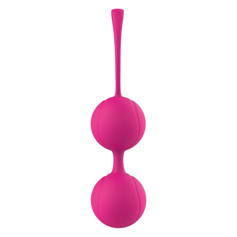 Вагінальні кульки Dream Toys Duo Ball Set силіконові, рожеві, 2 шт - Изображение 4