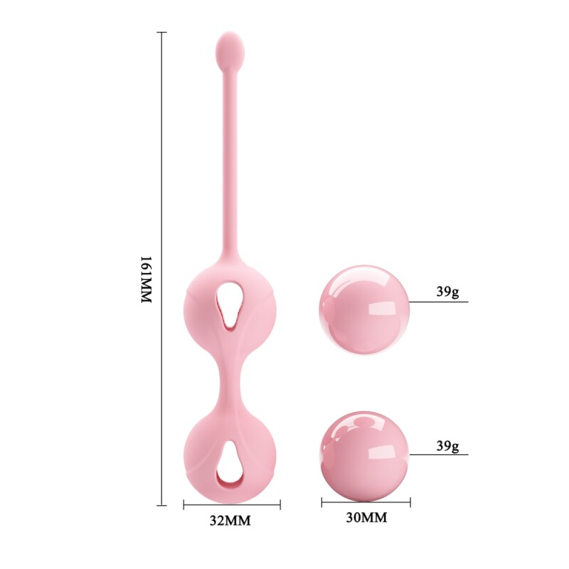 Вагінальні кульки Pretty Love рожеві, 16.1 х 3.2 см - Зображення 5