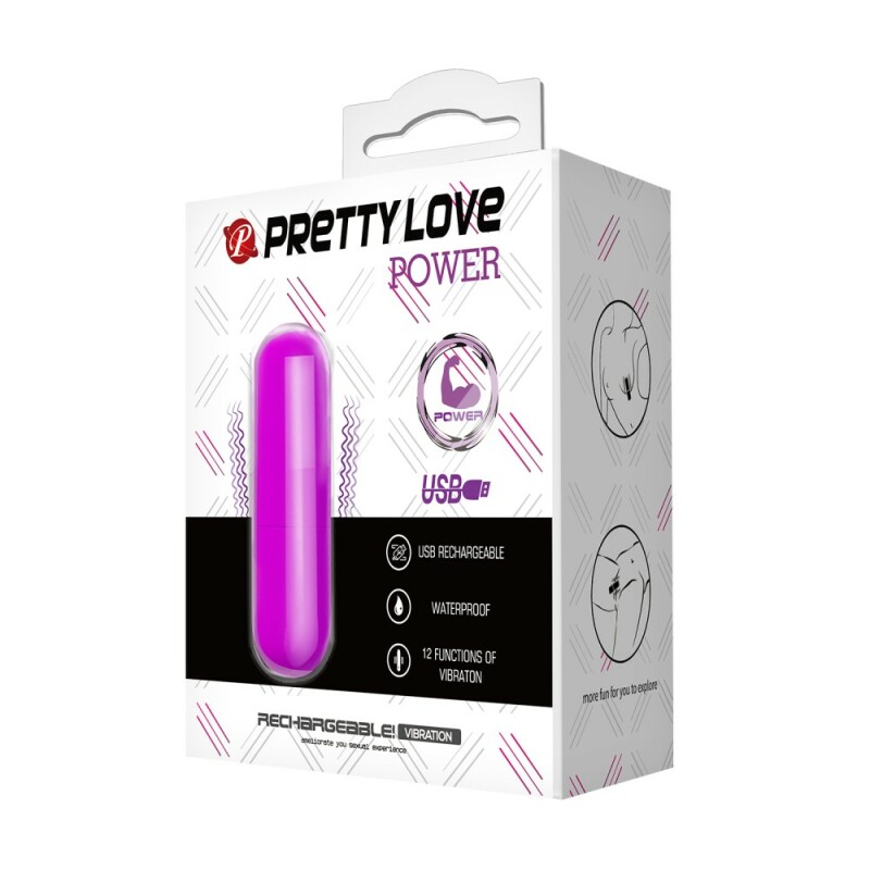 Віброкуля Pretty Love Power силіконова, фіолетова, 6 х 1.8 см - Зображення 8