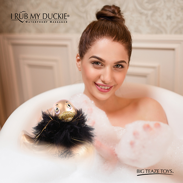 Вібратор качечка I Rub My Duckie, золото - Изображение 6