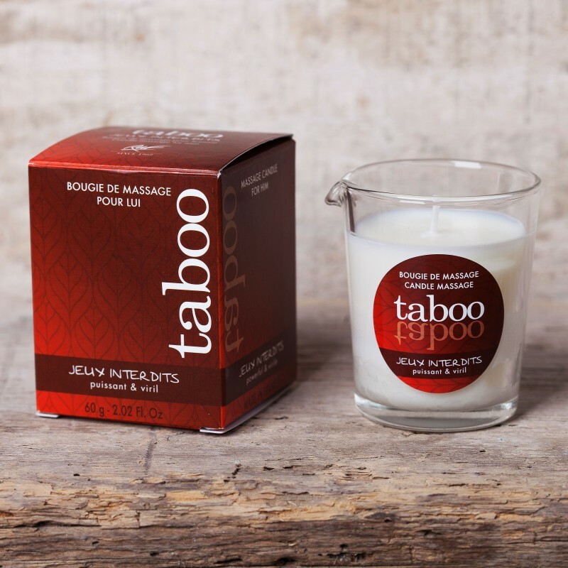 Масажна свічка RUF, 60 г, Taboo Candle Jeux Interdits Wild Lichen з ароматом дикого лишайника