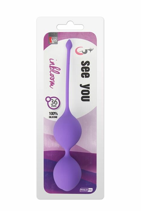 Вагінальні кульки DreamToys See You In Bloom фіолетові, 3.6 см - Изображение 1