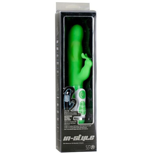 Вібратор комп'ютерний INSTYLE DUO VIBRATOR 5.5 INCH GREEN - Зображення 1
