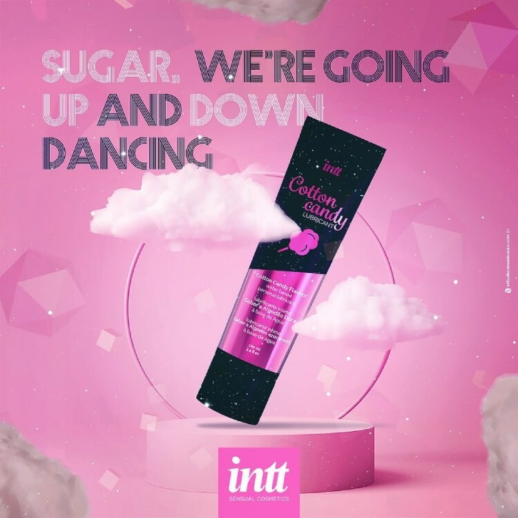Лубрикант Intt Cotton Candy, 100 мл, на водній основі зі смаком солодкої вати - Зображення 3