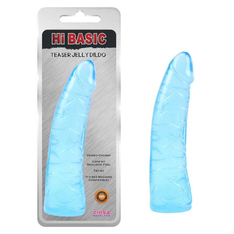 Фалоімтатор реалістичний Chisa Teaser Jelly Dildo блакитний, 18.6 х 4 см