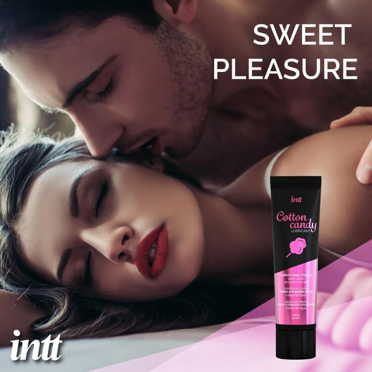 Лубрикант Intt Cotton Candy, 100 мл, на водній основі зі смаком солодкої вати - Зображення 6