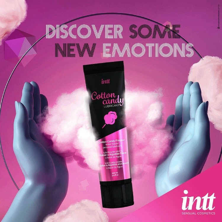 Лубрикант Intt Cotton Candy, 100 мл, на водній основі зі смаком солодкої вати - Зображення 4