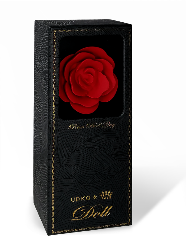 Кляп троянда з силікону та італійської шкіри Rose Ball Gag UPKO - Зображення 7