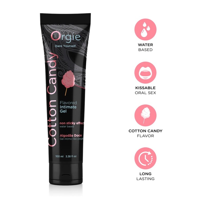 Їстівний лубрикант Orgie Lube Tube зі смаком цукрової вати, 100 мл