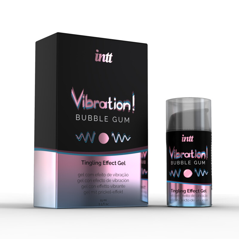 Рідкий вібратор Intt Bubble gum, 15 мл, зі смаком жуйки - Изображение 1