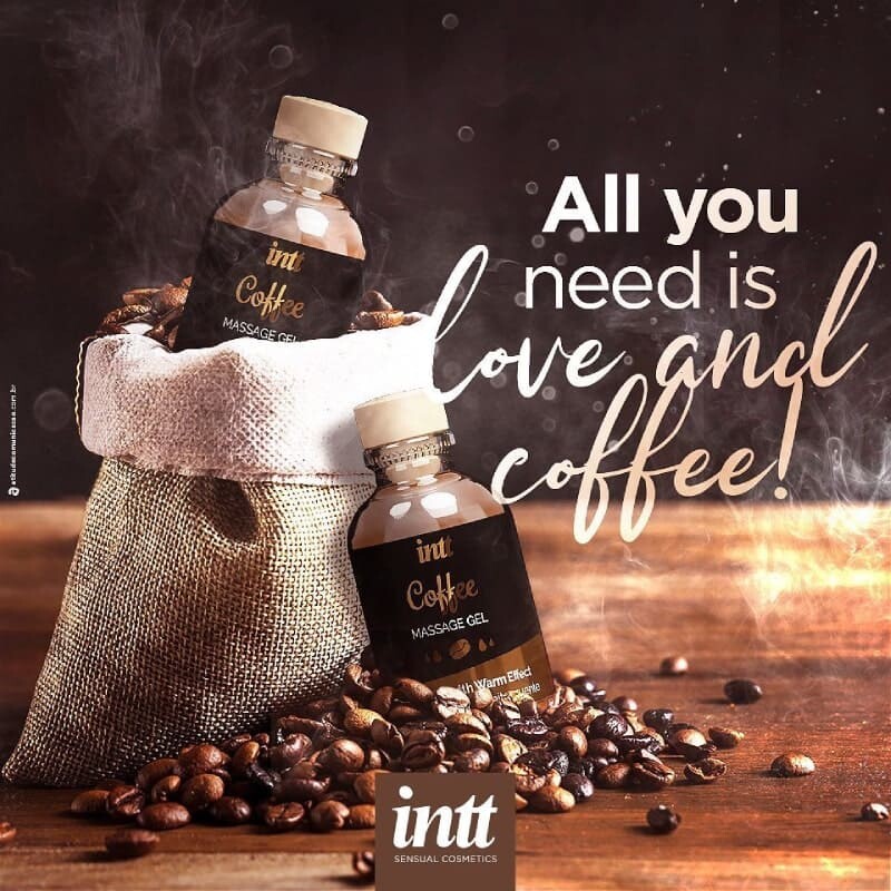 Масажний гель Intt Coffee, 30 мл, зі зігріваючим ефектом, зі смаком кави - Зображення 6