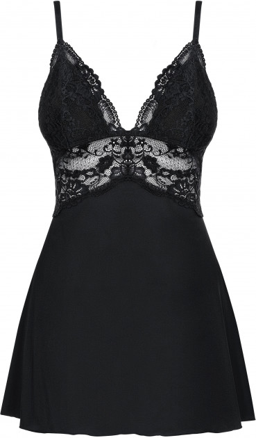Еротична чорна сорочка з мереживом Babydoll S / M - Изображение 7