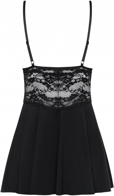Еротична чорна сорочка з мереживом Babydoll S / M - Изображение 8