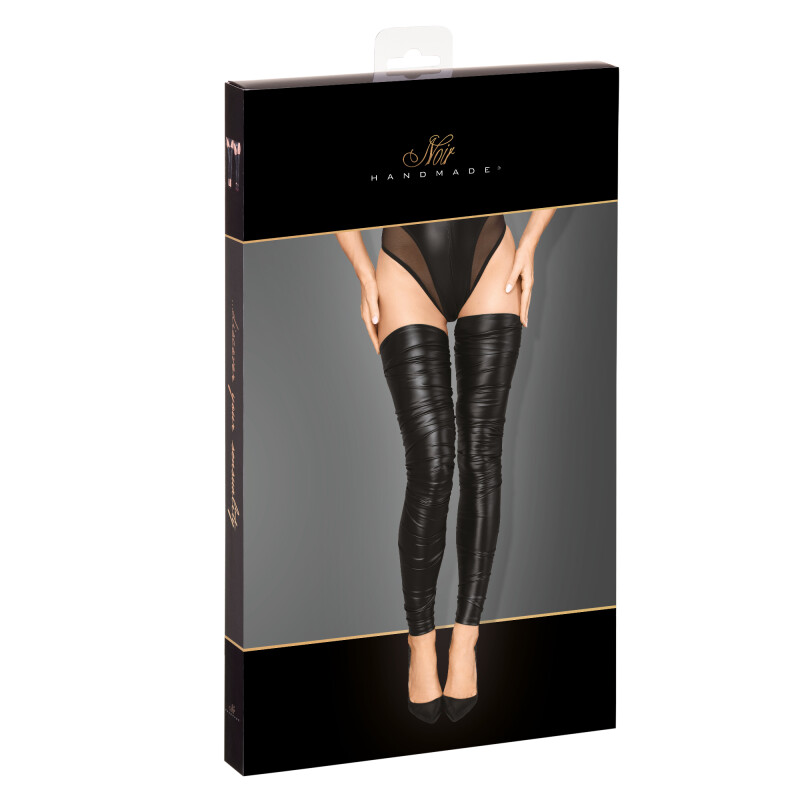 Панчохи без носка F207 Noir Handmade S - Изображение 5