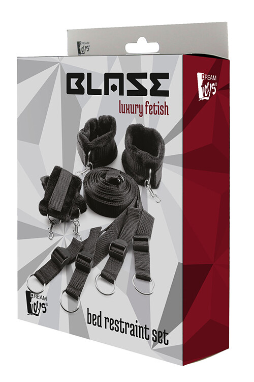 Ремінна система Dream Toys Blaze для фіксації на ліжко, чорна, 3 м - Зображення 1