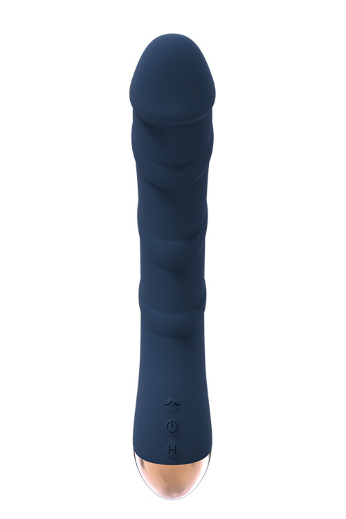 Вібратор для точки G Dream Toys Goddess Collection з підігрівом, синій, 21 х 3.9 см - Зображення 3